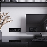 Накладка для розетки Ethernet RJ-45 Werkel черный акрил W1191148 цвет Черный-2