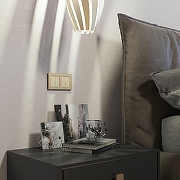 Выключатель двухклавишный с подсветкой без рамки Werkel шампань W4520011 цвет Бежевый-2