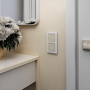 Выключатель двухклавишный с подсветкой без рамки Werkel шампань W4520011 цвет Бежевый-4