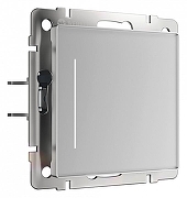 Выключатель сенсорый одноклавишный с подсветкой и функцией Wi-Fi, без рамки Werkel серебряный W4513006 цвет Серебро