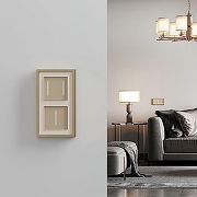 Выключатель сенсорый одноклавишный с подсветкой и функцией Wi-Fi, без рамки Werkel шампань W4513011 цвет Бежевый-2