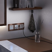 Выключатель сенсорый двухклавишный с подсветкой и функцией Wi-Fi, без рамки Werkel серебряный W4520606 цвет Серебро-3