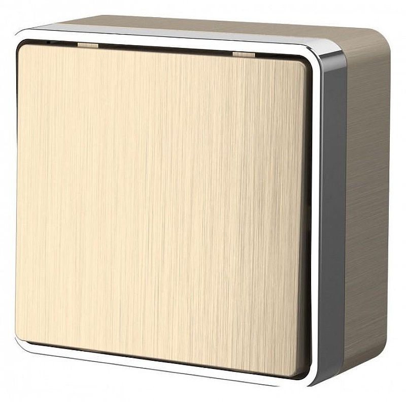 Выключатель одноклавишный Werkel Gallant (шампань рифленый) W5010010 