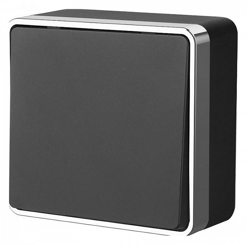 Выключатель одноклавишный Werkel Gallant (черный/хром) W5010035 