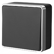 Выключатель одноклавишный Werkel Gallant (черный/хром) W5010035 цвет Хром, Черный