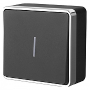 Выключатель одноклавишный с подсветкой Werkel Gallant (черный/хром) W5010135 цвет Хром, Черный