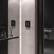 Выключатель сенсорый двухклавишный с подсветкой и функцией Wi-Fi, без рамки Werkel черный W4523008 цвет Черный-2