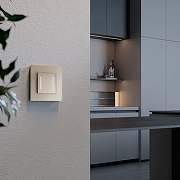 Выключатель сенсорый двухклавишный с подсветкой и функцией Wi-Fi, без рамки Werkel шампань W4523011 цвет Бежевый-2