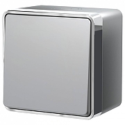 Выключатель одноклавишный влагозащищенный Werkel Gallant (серебряный) W5010206 цвет Серебро