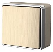 Выключатель проходной одноклавишный Werkel Gallant (шампань рифленый) W5012010 цвет Бежевый