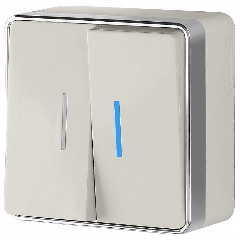 Выключатель двухклавишный с подсветкой Werkel Gallant (слоновая кость) W5020103 