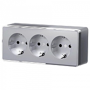 Розетка с заземлением и со шторками Werkel Gallant (серебряный) W5073106 цвет Серебро