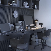 Розетка тройная с заземлением Werkel Gallant (черный/хром) W5073135 цвет Хром, Черный-2