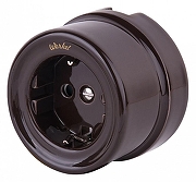 Розетка с заземлением Werkel Ретро (коричневый) W5671014 цвет Коричневый