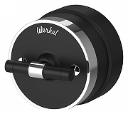 Выключатель одноклавишный с корпусом Werkel Vintage (черный матовый/хром) W5812051 цвет Хром, Черный