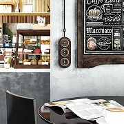 Выключатель одноклавишный с корпусом Werkel Vintage (мокко матовый/хром) W5812052 цвет Коричневый, Хром-2