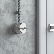 Выключатель одноклавишный с корпусом Werkel Vintage (серебро матовый/хром) W5812054 цвет Серебро, Хром-3