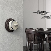 Выключатель одноклавишный с корпусом Werkel Vintage (слоновая кость матовый/хром) W5812055 цвет Слоновая кость, Хром-2