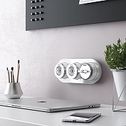 Выключатель двухклавишный с корпусом Werkel Vintage (белый матовый/хром) W5822050 цвет Белый, Хром-4