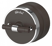 Выключатель двухклавишный с корпусом Werkel Vintage (мокко матовый/хром) W5822052 цвет Коричневый, Хром