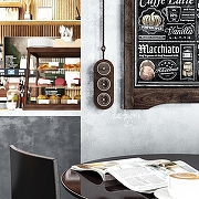 Выключатель двухклавишный с корпусом Werkel Vintage (мокко матовый/хром) W5822052 цвет Коричневый, Хром-3