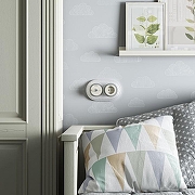 Выключатель двухклавишный с корпусом Werkel Vintage (слоновая кость матовый/хром) W5822055 цвет Слоновая кость, Хром-2