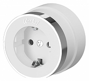 Розетка с заземлением Werkel Vintage (белый матовый/хром) W5871050 цвет Белый, Хром