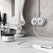 Розетка с заземлением Werkel Vintage (белый матовый/хром) W5871050 цвет Белый, Хром-3