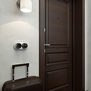 Розетка с заземлением Werkel Vintage (мокко матовый/хром) W5871052 цвет Коричневый, Хром-2