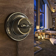 Выключатель на 4 положения двухклавишный без рамки Werkel Ретро (бронза) W5720012 цвет Бронза-5