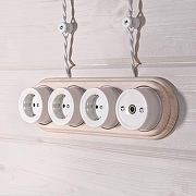 Провод электропитания Werkel Ретро 2х1,5 (белый) W6452501 цвет Белый-1