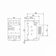 Контактор трехмодульный Werkel W943M63O IP 20-1