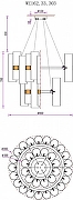 Люстра Wertmark Franka WE162.33.303 цвет плафона/подвески Светло-серый, Прозрачный, цвет арматуры Золото-2