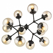 Люстра Wertmark Bol1ta WE236.12.023 цвет плафона/подвески Прозрачный, цвет арматуры Черный