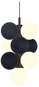 Люстра Wertmark Berta WE237.10.026 цвет плафона/подвески Белый, Черный, цвет арматуры Черный