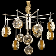 Люстра Wertmark Matt1a WE240.12.303 цвет плафона/подвески Прозрачный, цвет арматуры Золото, Оранжевый