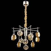 Люстра Wertmark Matt1a WE240.12.303 цвет плафона/подвески Прозрачный, цвет арматуры Золото, Оранжевый-1