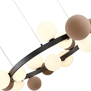 Люстра Wertmark Berta WE237.15.003 цвет плафона/подвески Белый, Коричневый, цвет арматуры Черный-3