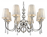 Люстра Wertmark Kerr1n WE368.08.103 цвет плафона/подвески Белый, Прозрачный, Серебро, цвет арматуры Прозрачный, Никель