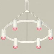 Люстра Ambrella Light XB XB9021201 цвет плафона/подвески Белый, Розовый, цвет арматуры Белый, Розовый