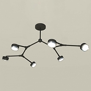 Люстра на штанге Ambrella Light XB XB9056151 цвет плафона/подвески Серебро, Черный, цвет арматуры Черный