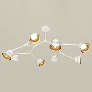Люстра на штанге Ambrella Light XB XB9059101 цвет плафона/подвески Белый, Золото, Прозрачный, цвет арматуры Белый