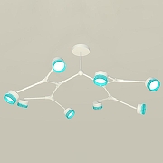 Люстра на штанге Ambrella Light XB XB9059202 цвет плафона/подвески Белый, Голубой, цвет арматуры Белый