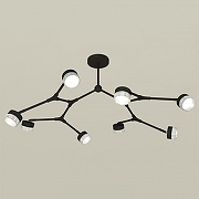 Люстра на штанге Ambrella Light XB XB9060201 цвет плафона/подвески Прозрачный, Черный, цвет арматуры Черный