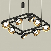 Люстра Ambrella Light XB XB9182081 цвет плафона/подвески Золото, Черный, цвет арматуры Черный