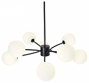 Люстра на штанге Zortes Blo ZRS.1178.08 цвет плафона/подвески Белый, цвет арматуры Черный-1