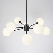 Люстра на штанге Zortes Blo ZRS.1178.08 цвет плафона/подвески Белый, цвет арматуры Черный-4