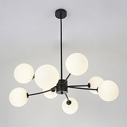 Люстра на штанге Zortes Blo ZRS.1178.08 цвет плафона/подвески Белый, цвет арматуры Черный-5