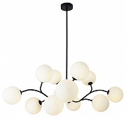 Люстра на штанге Zortes Blo ZRS.1178.12 цвет плафона/подвески Белый, цвет арматуры Черный