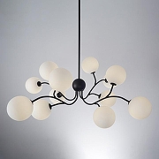 Люстра на штанге Zortes Blo ZRS.1178.12 цвет плафона/подвески Белый, цвет арматуры Черный-4